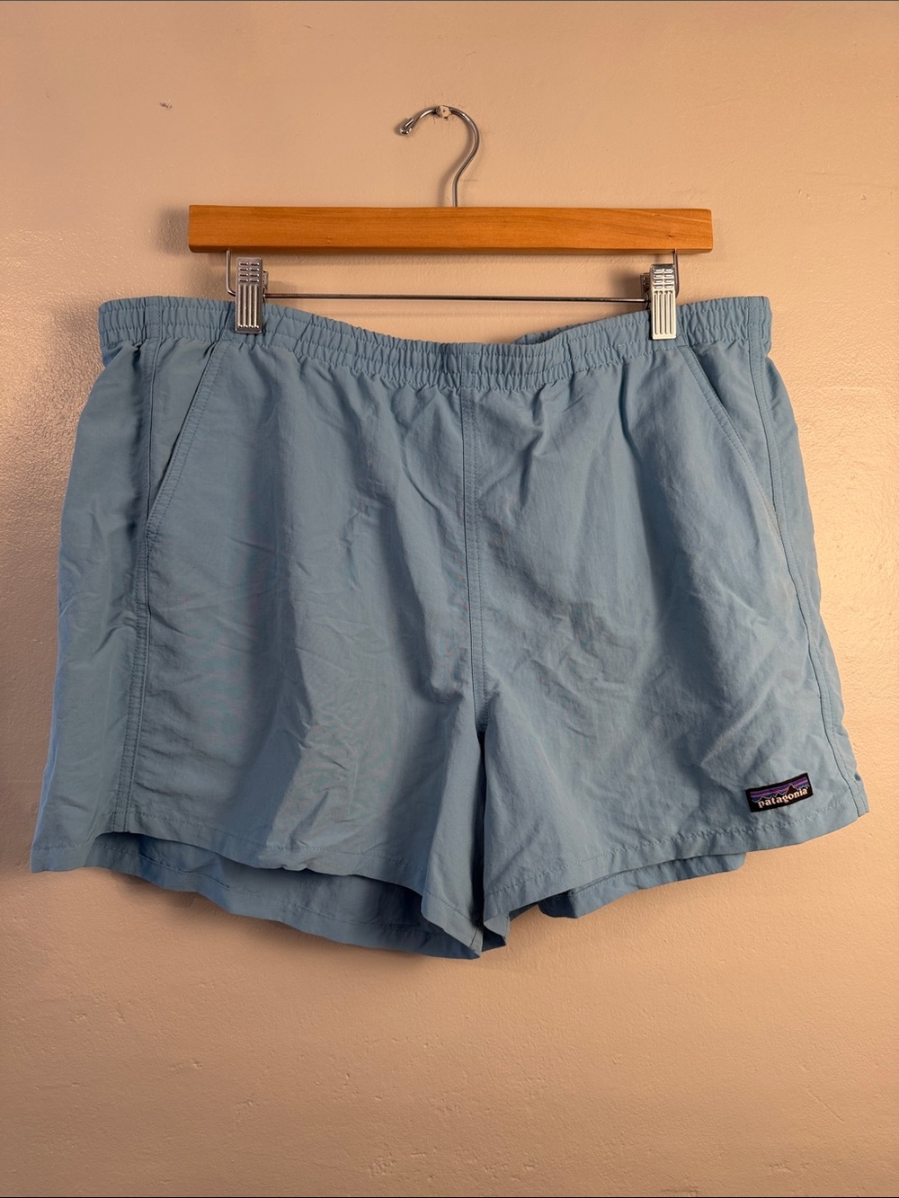 Patagonia Men’s Pale Blue shorts unlined size XLarge